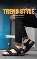 Par De Sandalias Para Hombre Antideslizantes Y Transpirables Para Verano Zapatillas De Playa Negocios Con Suela Blanca Resistente Al Desgaste - details 0