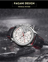 Reloj De Cuarzo Para Hombre PAGANI DESIGN Marca De Lujo Moda Militar Con Correa De Cuero Resistente Al Choque Y Agua Calendario Completo Múltiples Tiempos - details 11