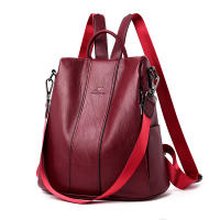 Mochila De Cuero antirrobo para mujer, bolso de de de hombro vintage, mochila viaje alta capacidad, - details 12