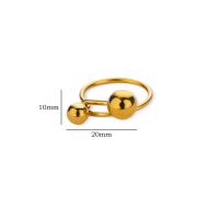 Anillo Ajustable De Acero Inoxidable Con Bola Doble Para Mujer Y Hombre Color Oro Moda Joyería De Decompresión Regalos - details 7