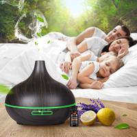 Humidificador ultrasónico colorido de Grano de Madera para el hogar, oficina, dormitorio, aceite esencial, difusor de aroma de Madera, difusor de cepolla Grande, Grano de Madera más - details 7