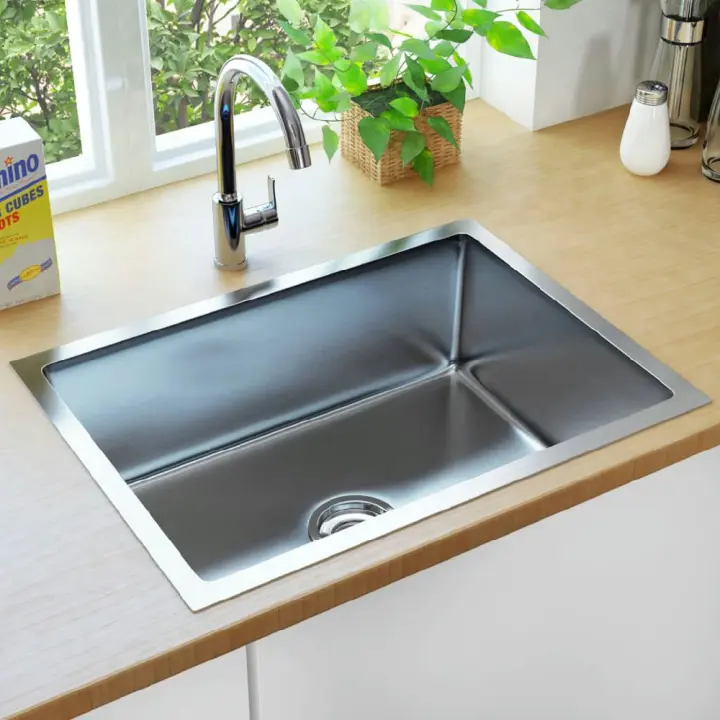 vidaXL FREGADERO DE COCINA HECHO A MANO ACERO INOXIDABLE - 1
