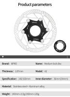 IIIPRO Freno De Disco Ultraligero Con Bloqueo Central Para Bicicletas De Carretera Y Montaña 140/160mm 1.8mm De Grosor Hueco - details 1