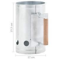 vidaXL Encendedor de barbacoa de carbón de acero galvanizado - details 5
