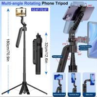 Automático Facial Seguimiento Trípode de 360° Rotación, Sin App,  de 32.5cm extensible 180cm Trípode para Teléfono con Sensor de Movimiento, Soporte para Cámara de Teléfono para Vlog/Vídeo/Grabación - details 1