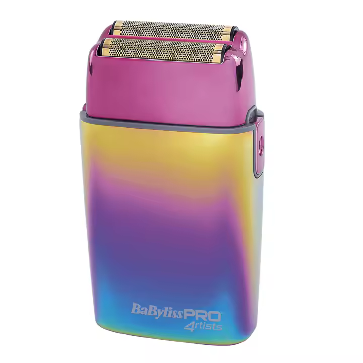 BabyLiss Pro Máquina FOILFX 02 Chameleon Double Foil Shaver - Máquina de Rasurado Afeitadora de Doble Lámina - Color Camaleón - FXFS2IE - Cortapelos de Afeitado Profesional - Cuchillas de Titanio de 44mm - 1