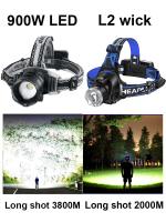 Linterna Frontal LED De Alta Potencia 900W 3000000LM Con Luz De Pesca Al Aire Libre Recargable Por USB Y Zoomable Para Camping Y Trabajo - details 0