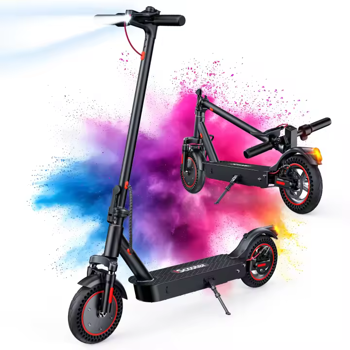Patinete eléctrico con bolsa - IScooter I9Max - Neumáticos de 10 pulgadas - 500 vatios - Con app - Autonomía 30-40 km - Plegable - Carga máxima 120 kg - 1
