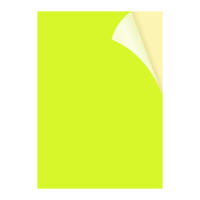 00564-52 Papel autoadehsivo de color amarillo fluorescente A4  21*29.7CM, etiqueta adhesiva para impresoras. - details 2