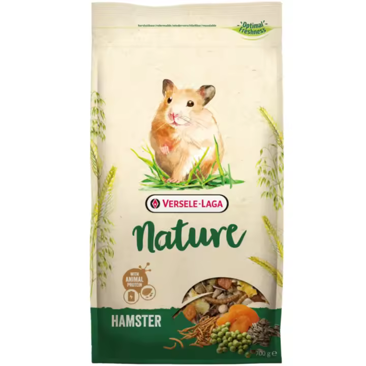 Versele-Laga Hamster Nature 700Gr - Comida Equilibrada con Gusanos de Harina y Antioxidantes - 1