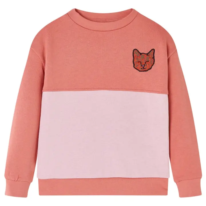 Sudadera infantil bloque de colores rosa 104 - 1