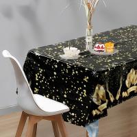 Mantel Desechable Negro Y Oro Para Fiesta De Cumpleaños Decoración Para Hombres Y Mujeres Edades 18 30 40 50 Años Suministros De Fiesta - details 2