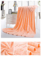 Manta De Verano Para Cama Suave Y Cálida De Algodón 100% Tamaño Single/Doble Sólido Jacquard Manta De Camas Toalla De Algodón - details 2
