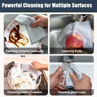 Paño De Limpieza De Microfibra Doble Capa Resistente Al Desgaste Para Cocina No Araña Herramienta De Limpieza De Acero Al Vacío - details 6