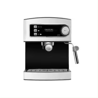 Power Espresso. Cafetera Express Manual de 850W Presión 20 Bares Depósito de 1 5L Brazo Doble Salida Vaporizador Superficie Calientatazas Acabados en Acero Inoxidable. - 1