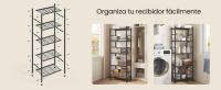 SONGMICS Estantería Metálica de 5 Niveles Organizador de Acero 40 x 30 x 144 cm Negro - details 2
