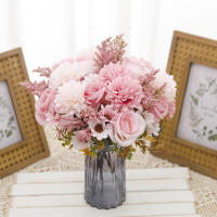 Rosa De Otoño Artificial Peonia 30cm Decoración De Casa Para Boda Fiesta Navidad Flores Silken Baratas Para Arreglo De Bouquet DIY - details 3