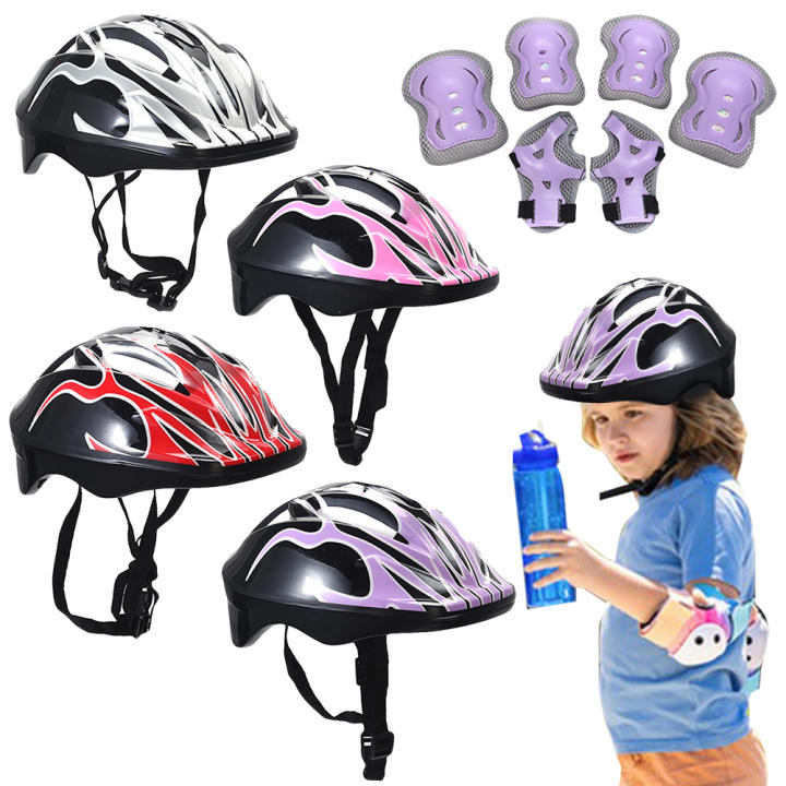 Set De 7 Piezas De Casco Para Niños Con Equipamiento Protector De Skateboard Y Scooter Anti Caída Para Jóvenes Mayores De 6 Años