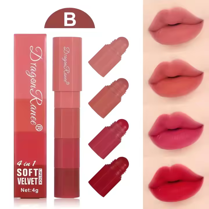 DRAGON RANEE Barra De Labios 4 En 1 SOFT VELVET LIPSTICK | Envenus - 1