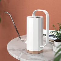 Regadera De Acero Inoxidable 1.2L Con Bocina Larga Para Riego De Plantas Y Flores Jarrón Curvo Herramienta De Jardinería - details 1