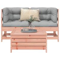 vidaXL Juego de sofás de jardín 3 piezas madera maciza de en color Pino blanco/Douglas natural/Impregnado natural y más - details 1