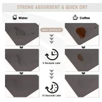 Alfombrilla De Secado De Platos Con Estampado De Café Vintage Antideslizante Absorbente Y Resistente Al Desgaste Para Decoración De La Mesa Y Piso Del Cocina - details 2