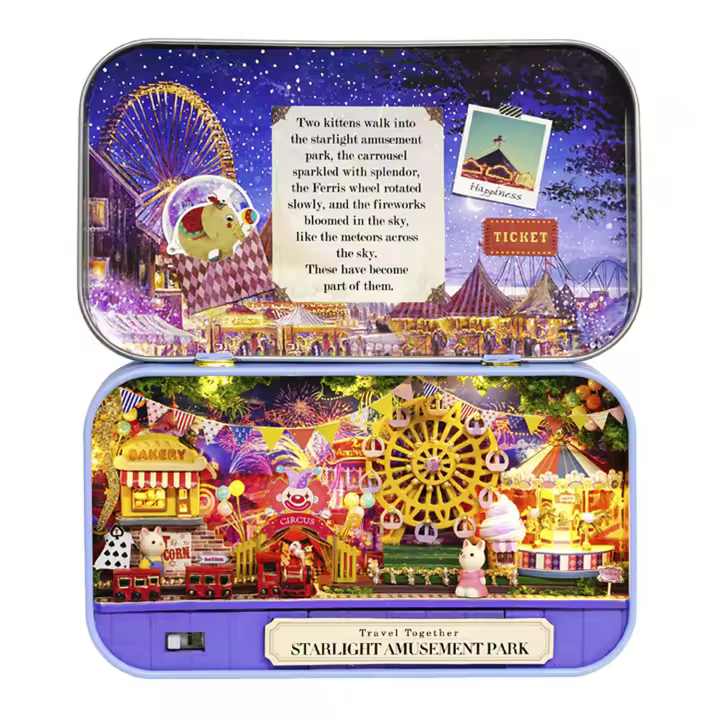 DAM. Maqueta 3D Starlight Playground en Cajita Souvenir 4,3x16,4x2,6 cm. 4x16x3cm. - 1