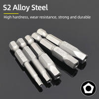 Juego De Puntas De Destornillador De Pentágono Con Agujero 1/4" Hexagonal Torx Magnético 50mm Acero S2 Herramientas Eléctricas Manuales - details 4