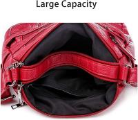 Bolso de hombre de las mujeres con la Cremallera de cuero de la PU - details 0