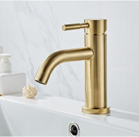 Grifo De Baño De Cobre Soldado Grifo De Mesa Suelta Mezclador De Agua Caliente Y Fría Tapa De Oro Pulido Manillar Único Montaje En La Superficie - details 9