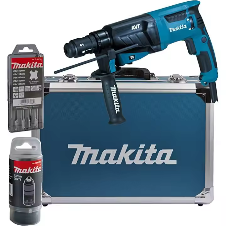MakitaHR2631FT13 –Martillo combinado para SDS-Plus de 26mm, en maletín de aluminio - 1