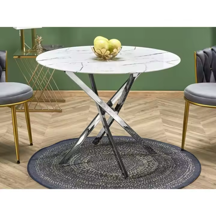 Mesa Houston 1538 , Muebles ES, Vidrio templado, Metal, 75cm - 1