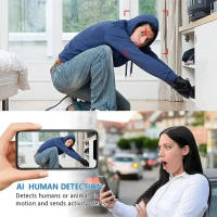 Cámara HD Mini Wifi IP Para El Hogar Con Visión Nocturna Y AI Detecta Humanos Grabadora De Audio Y Video Seguridad Surveillance - details 2