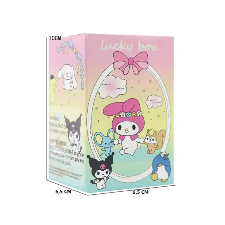 Caja Sorpresa Kawaii Sanrio Figura De Acción Cinnamoroll Pochacco Kuromi Juguete De Anime Modelo Muñeca My Melody Regalos Para Niños Y Adultos - 1