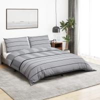 vidaXL Juego de Funda Nórdica Sábana Ropa Cama Algodón 260x240 cm Color Blanco y marrón,  Gris claro,  Gris y mas - details 1