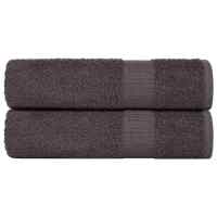 vidaXL Toallas de baño 2 uds 100x150 cm 360 gsm 100% algodón en color Marrón/Verde/Gris y más - details 3