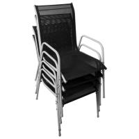 vidaXL Juego de comedor de jardín 5 piezas de acero negro - details 5