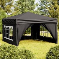 vidaXL Carpa de Fiesta Plegable con Paredes Laterales Pabellón Patio Color Antracita,  Taupé,  Azul y mas - details 5
