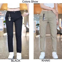 Pantalones Casuales Para Hombre De Seda Con Diseño Simple Medio Peso Verde Olivo Negro Ajustados Rectos Estirables Para Golf Y Uso Diario - details 3