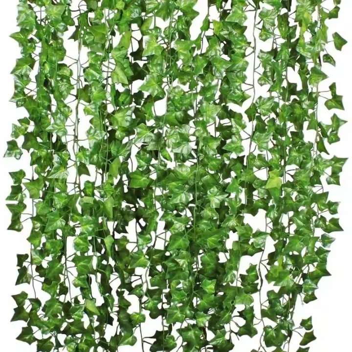 Guirnalda Colgante De Hiedra Artificial 12 Piezas Guirnalda De Hiedra Artificial 84 Pies Boda De Hiedra Artificial Para Oficina, Cocina, Jardín, Decoración De Pared - 1