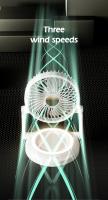 Ventilador de Mesa, Oscilación Automática de 120°, Iluminación LED, Ventilador Silencioso USB, Adecuado para el Hogar, Oficina, Dormitorio - details 4
