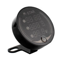 Medidor De Voltaje Y Temperatura Para Motocicleta Y ATV Con Reloj Y Cronómetro Digital LED 4 En 1 Tester De Voltaje Y Temperatura - details 7
