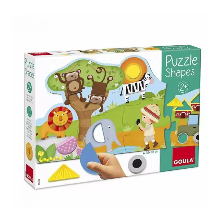 Diset Puzzle Madera Formas Geométricas Selva de Goula - Juguete Desarrollo Temprano - 1
