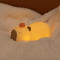 Lámpara Nocturna Capybara Recargable Con Alarma Digital Luz De Mesa Para Regalo Lámpara Táctil Con Función Snooze Forma Animal ABS LED - details 9