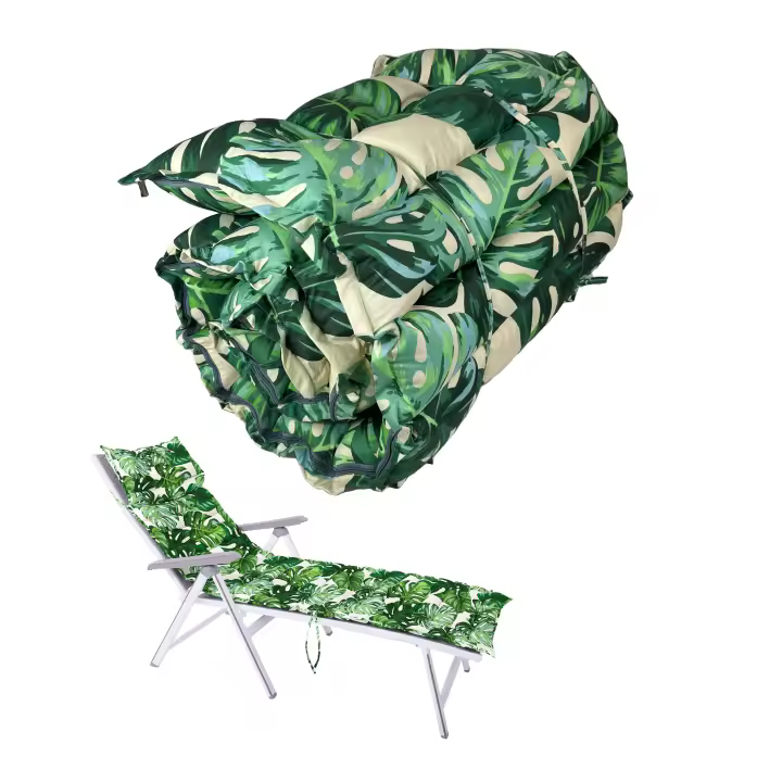 Meishida Cojín Tumbona con Estampado Creativo con Cómodo Reposacabeza, Colchoneta para Tumbona Fácilmente Enrollable, tamaño 180x50x7cm - 1