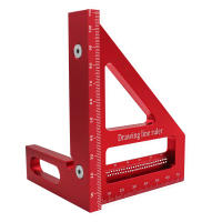 Regla De Triángulo De Miter De Aluminio Para Carpintería Precision Agujero Scribe Rectángulo Protractor De 45/90 Grados Para Madera - details 5