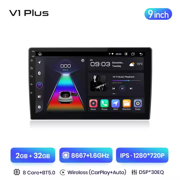 Junsun V3 Plus 2K Android 13 CarPlay inalámbrico Android Auto Sistemas inteligentes para coches para BMW E46 M3 318/320/325/330/335 7870 Autoradio - 1
