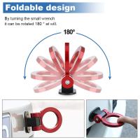Adornos De Remolque Para Coche Diseño De Anillo De Carreras Decoración De Auto Simulación De Remolque Ante Y Trasero Material ABS Plástico - details 7