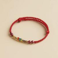 Pulsera De Hilo Rojo Para Mujeres Y Hombres Con Cuentas De Cinnabar Y Cordón Tejido Tíbet Budista Joyería De Muñeca Artesanal - details 6