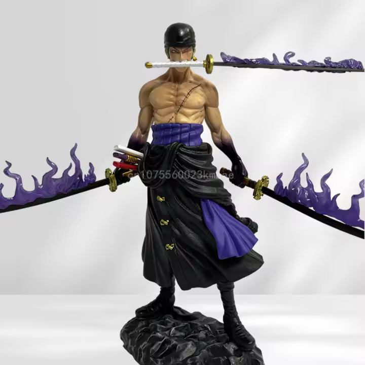 Figura De Acción Zoro Clásica One Piece Roronoa Zoro Modelo Flow Shura Serie 40cm PVC Adorno De Escritorio Juguetes GK Regalos Para Hombres Y Mujeres - 1